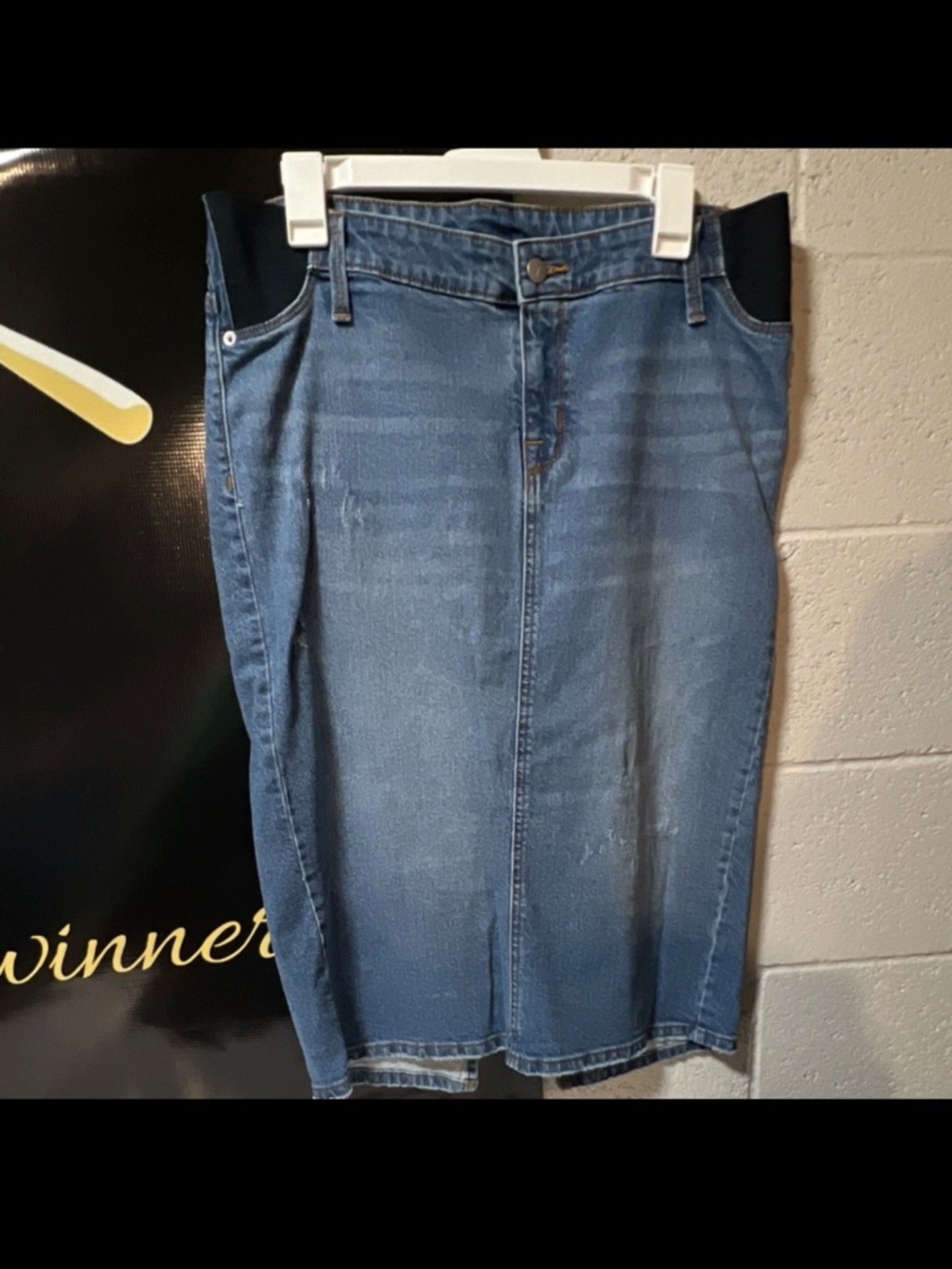 Ingrid & Isabel Denim Maternity Skirt - Medium Blue